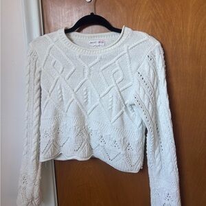 Hazel Moon Cream Knit Sweater Size XS